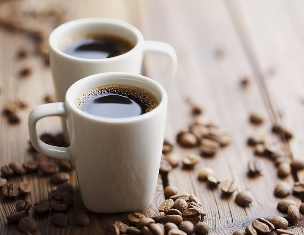 Coffee in ceramic cups
