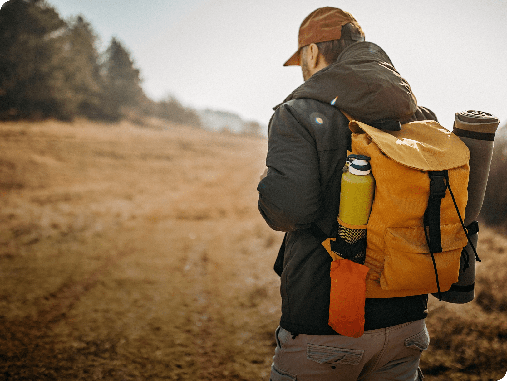 person wearing a CORDURA® backpack